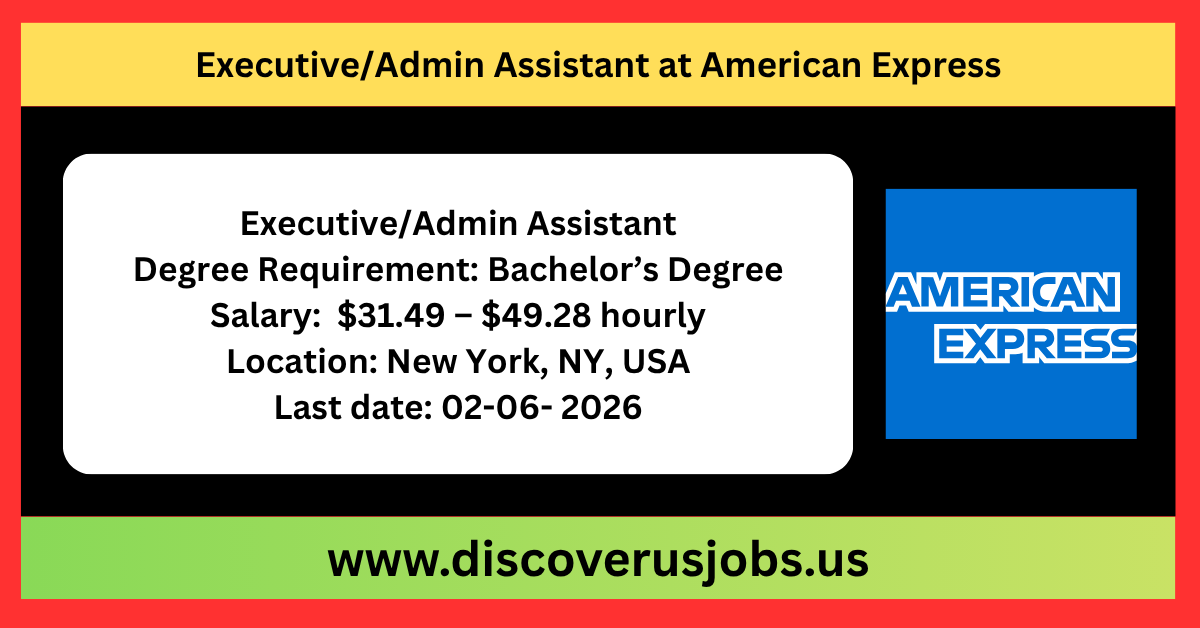 Executive/Admin Assistant job at American Express
