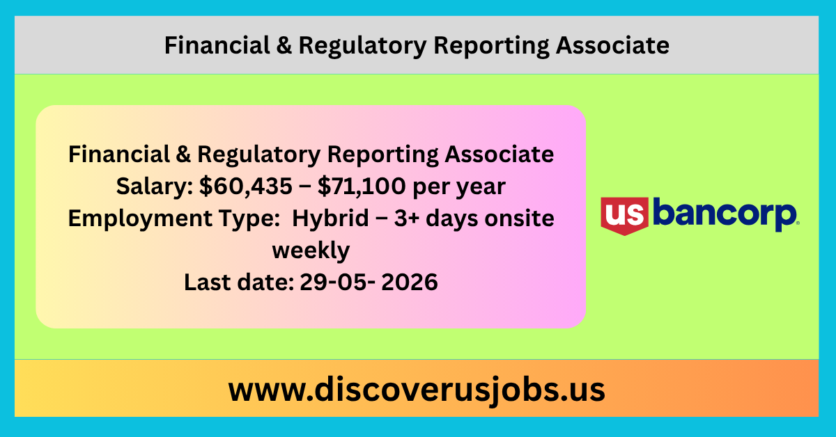 Financial & Regulatory Reporting Associate at U.S. Bank in Milwaukee.