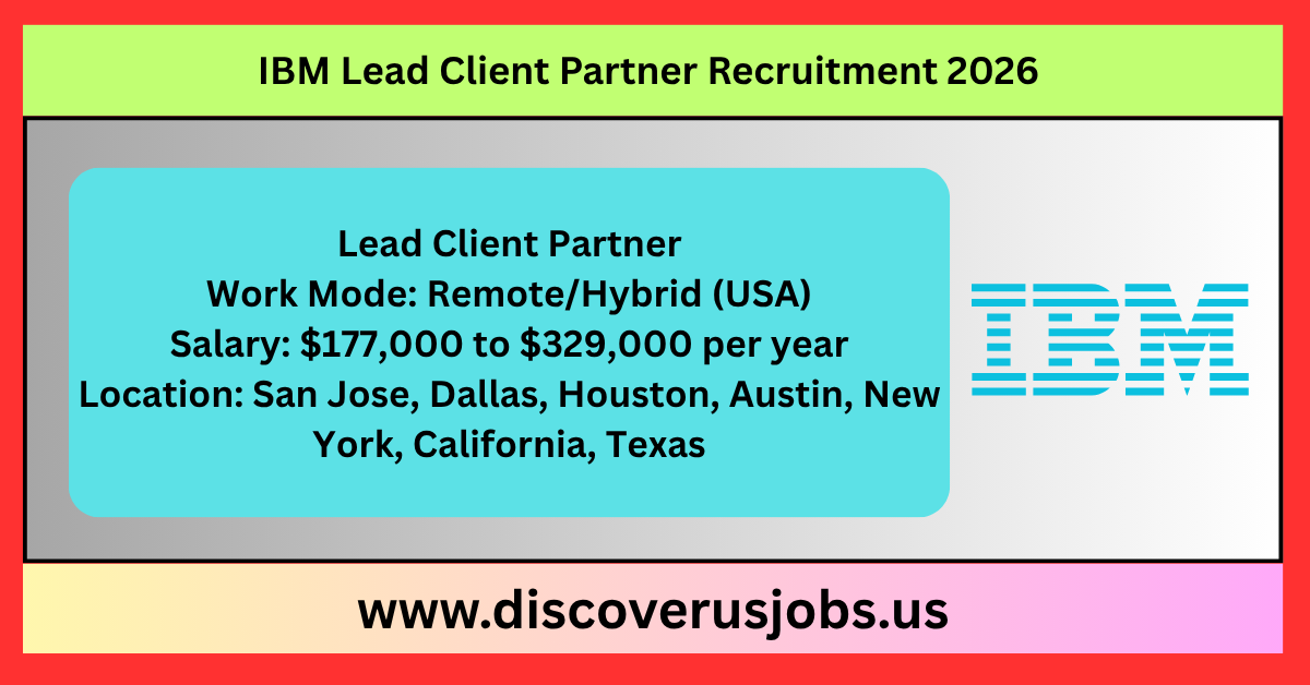 IBM Lead Client Partner Recruitment 2026