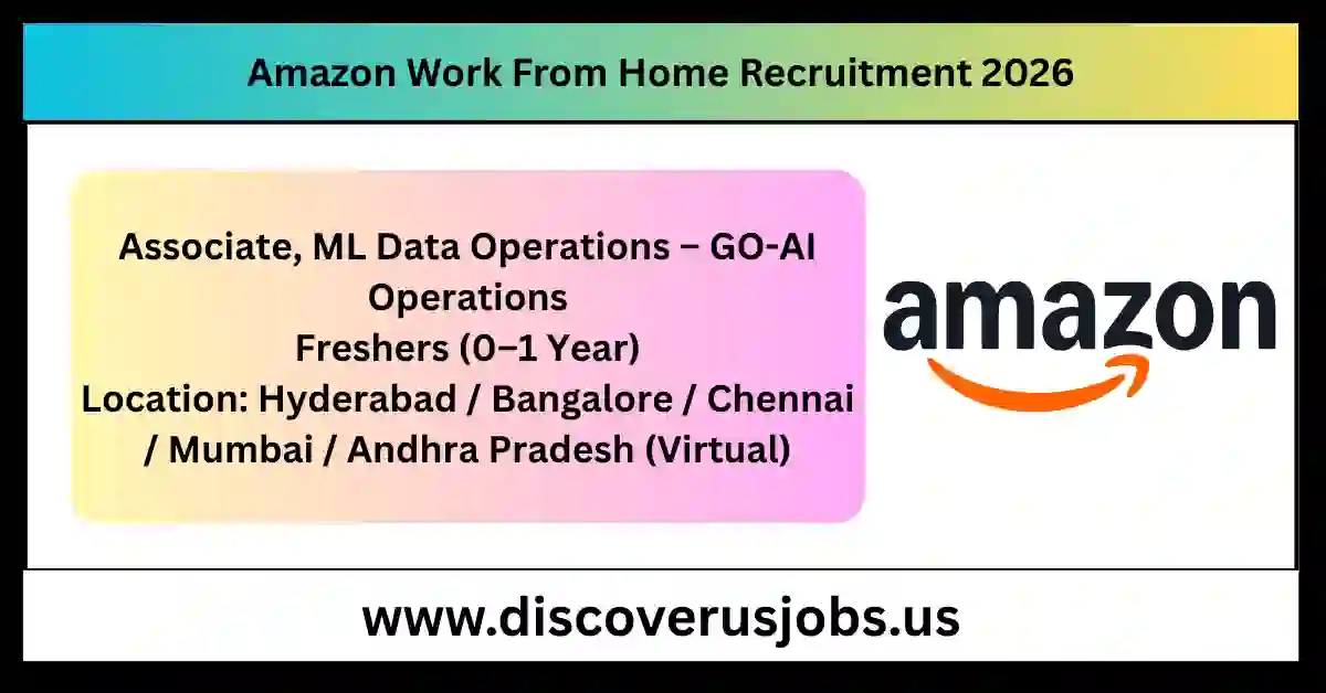Amazon Work From Home Recruitment 2026 Associate ML Data Operations Virtual India Job Vacancy